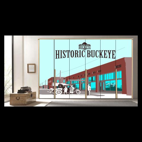 Αυτοκόλλητα ντουλάπας Historic buckeye 125x250 Αυτοκόλλητα ντουλάπας