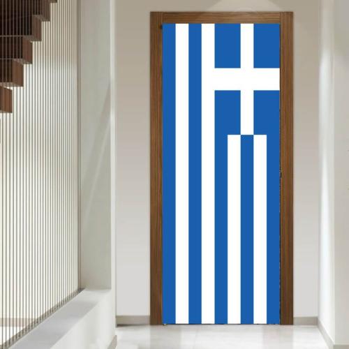 Aυτοκόλλητα πόρτας Ελληνική σημαία 70x210 Αυτοκόλλητα πόρτας