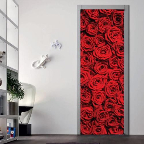 Αυτοκόλλητα πόρτας Κόκκινα Τριαντάφυλλα 70x180 Αυτοκόλλητα πόρτας