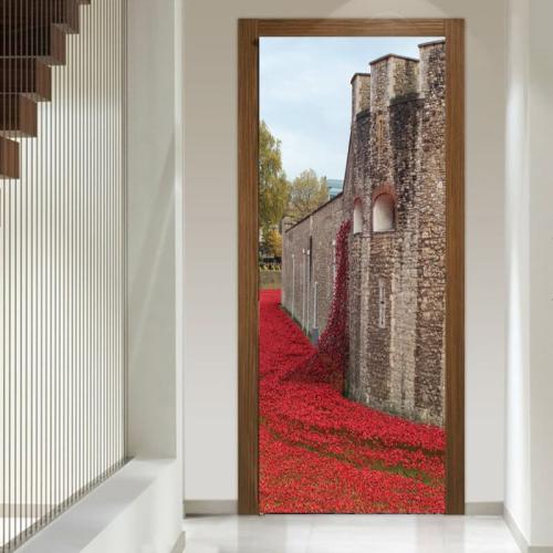 Aυτοκόλλητα πόρτας London castle 70x180 Αυτοκόλλητα πόρτας