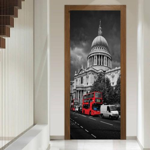 Αυτοκόλλητο πόρτας London 80x200 Αυτοκόλλητα πόρτας