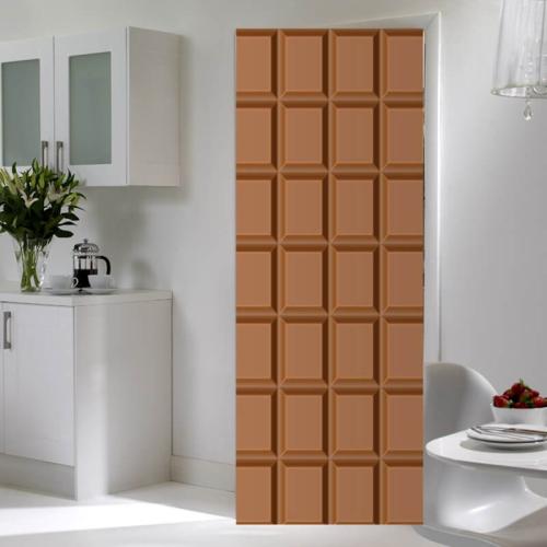 Αυτοκόλλητα πόρτας Σοκολάτες 100x220 Αυτοκόλλητα πόρτας