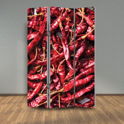 Παραβάν με Hot chilli peppers 160x180 Ύφασμα Μία όψη