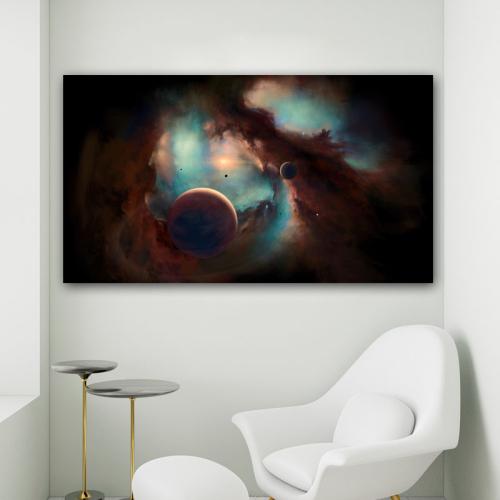 Πίνακας σε καμβά Διαστημικό Τοπίο 2 89x50 Τελαρωμένος καμβάς σε ξύλο με πάχος 2cm