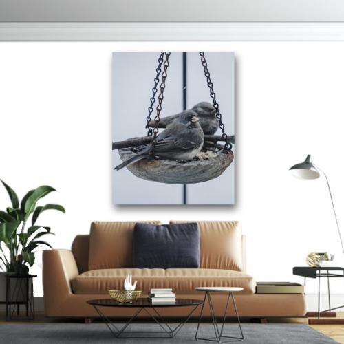 Πίνακας σε καμβά Φωλιά με πουλιά 210x262 Τελαρωμένος καμβάς σε ξύλο με πάχος 2cm