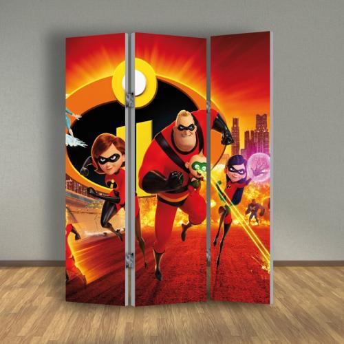 Παραβάν Incredibles 2 120x160 Ύφασμα Δύο όψεις