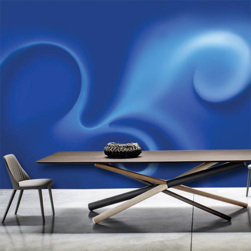 Ταπετσαρία τοίχου Blue Abstract 162x120 Βινύλιο