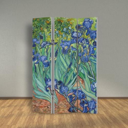 Παραβάν Vincent Van Gogh - Irises 240x180 Μουσαμά Δύο όψεις