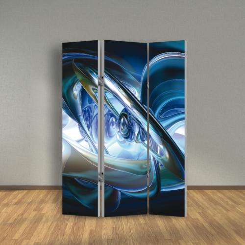 Blue Liquid Abstract 160x200 Μουσαμά Δύο όψεις