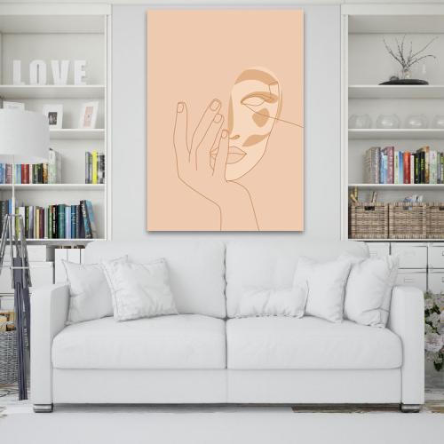 Πίνακας σε καμβά Abstract Woman 2 70x99 Τελαρωμένος καμβάς σε ξύλο με πάχος 2cm