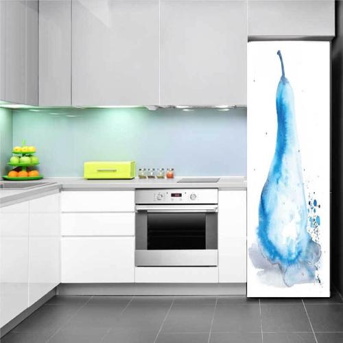 Αυτοκόλλητο ψυγείου Μπλε αχλάδι 60x180 Αυτοκόλλητα ψυγείου
