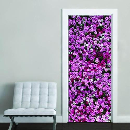 Αυτοκόλλητο πόρτας Λουλούδια 100x220 Αυτοκόλλητα πόρτας