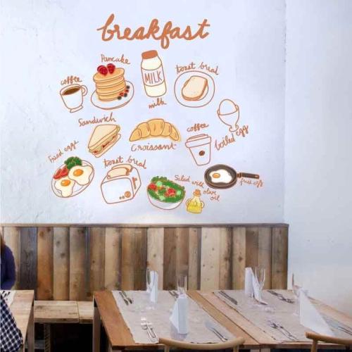 Αυτοκόλλητο τοίχου Breakfast 119x110 Αυτοκόλλητα τοίχου