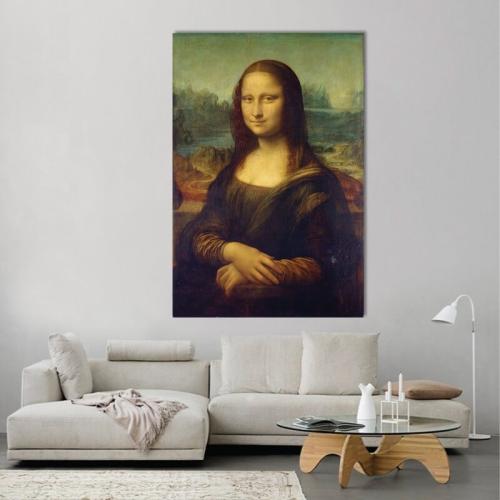 Πίνακας σε καμβά Leonardo da Vinci - Mona Lisa 100x149 Τελαρωμένος καμβάς σε ξύλο με πάχος 2cm