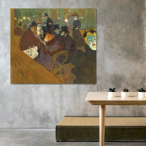 Πίνακας σε καμβά Toulouse Lautrec - At the Moulin Rouge 114x100 Τελαρωμένος καμβάς σε ξύλο με πάχος 2cm