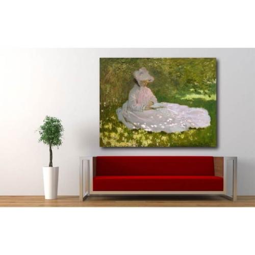 Πίνακας σε καμβά του Claude Monet Springtime 40x60 Τελαρωμένος καμβάς σε ξύλο με πάχος 2cm