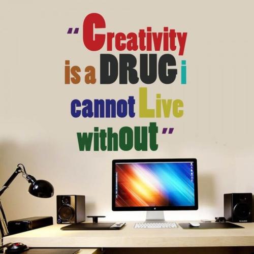 Αυτοκόλλητα τοίχου Creativity is a drug 160x250 Αυτοκόλλητα τοίχου