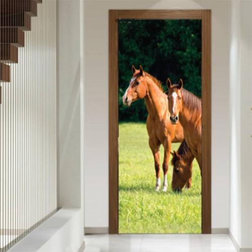 Αυτοκόλλητα πόρτας Άλογα 80x220 Αυτοκόλλητα πόρτας