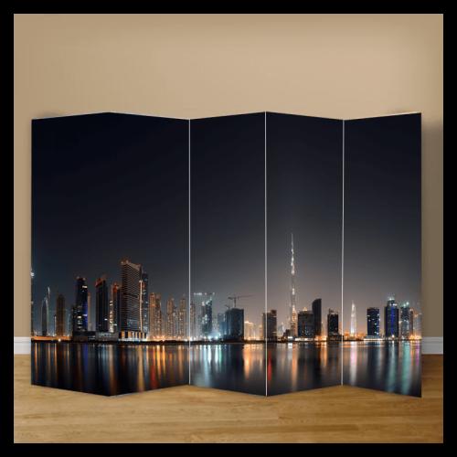 Παραβάν με το Ντουμπάι 120x200 Ύφασμα Δύο όψεις