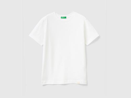 Benetton, Μπλούζα Από Οργανικό Βαμβακερό, size 3XL, Λευκο, Παιδικά