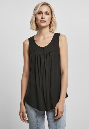 Women's viscose top with buttons in black