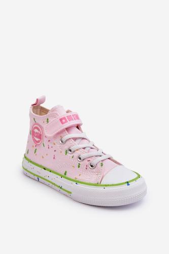 Παιδικά Ανθισμένα Sneakers Big Star LL374051 ροζ