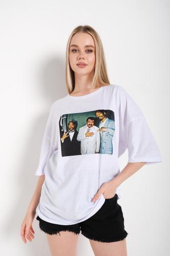 Know Women's White Muslim Gurses Printed T-Shirt