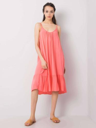 Ροζ φόρεμα Och Bella BI-81961. Ρ37