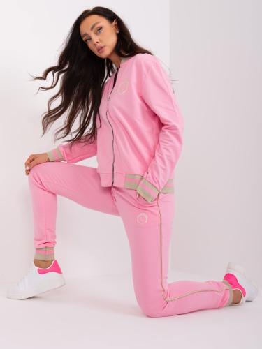 Pink women's tracksuit with trousers
