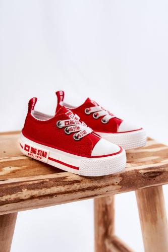 Παιδικά υφασμάτινα sneakers BIG STAR KK374051 κόκκινο