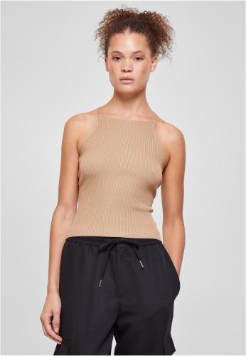 Women's ribbed knit with a crossed back union beige