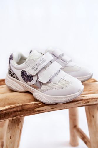 Παιδικά αθλητικά παπούτσια Velcro Big Star KK374022 Λευκό