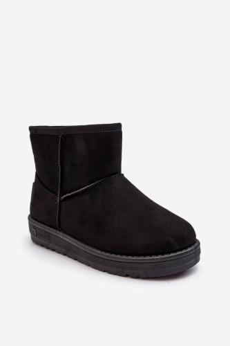 Women's snow boots lined with Black Big Star fur