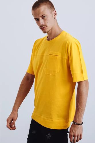Κίτρινο ανδρικό T-shirt Dstreet