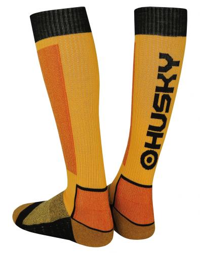 Κάλτσες HUSKY Μαλλί χιονιού κίτρινο/μαύρο
