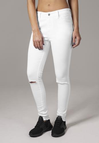 Γυναικείο Παντελόνι Κομμένο Γόνατο λευκό