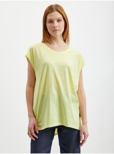 Κίτρινο Γυναικείο Βασικό T-Shirt Noisy May Mathilde - Γυναίκες