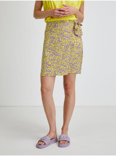 Μωβ-κίτρινη wrap φούστα Noisy May Clara - Γυναικεία