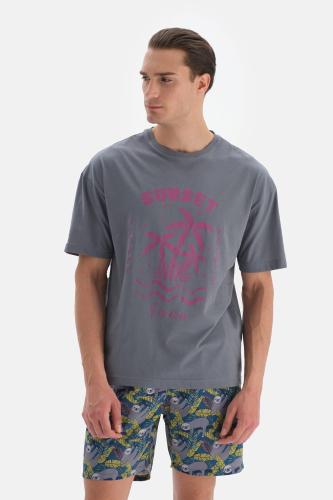 Dagi T-Shirt - Γκρι - Κανονική εφαρμογή