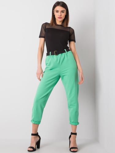 Πράσινο γυναικείο παντελόνι με ζώνη