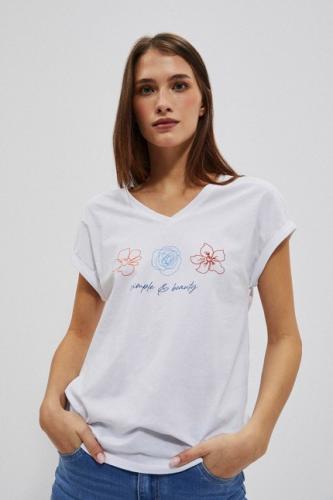 Γυναικείο T-shirt Moodo - λευκό