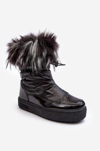 Women's snow boots with Black Big Star fur