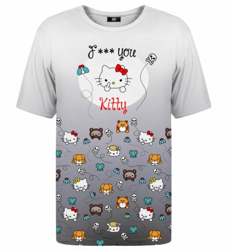 Mr. GUGU &; Miss GO Unisex's Angry Kitty Black T-Shirt Tsh2231