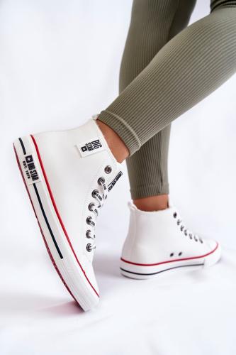 Κλασικά πάνινα παπούτσια υψηλής μόνωσης Big Star KK274597 λευκό
