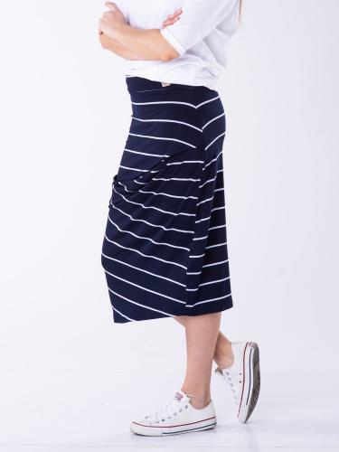 Look Made With Love Γυναικεία Φούστα 518 Patricia Navy Blue/Λευκό