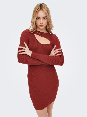 Κόκκινο φόρεμα πουλόβερ με θήκη ΜΟΝΟ Liza - Γυναικεία