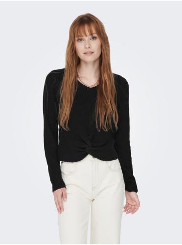 Μαύρο ραβδωτό πουλόβερ JDY Liva - Γυναικεία