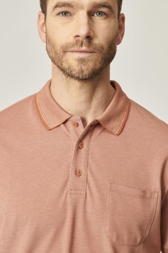 AC&Co / Altınyıldız Classics Men's Tile-beige Polo Neck Pocket Regular Fit Relaxed Fit Straight T-Shirt