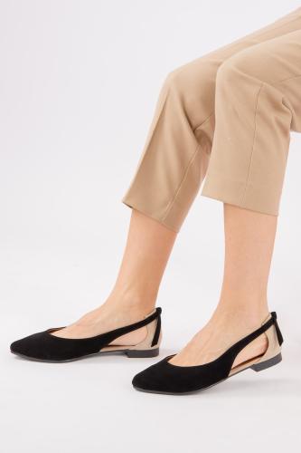 Fox Shoes Women's Black/Nude Flats with Flats
