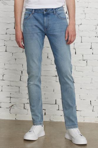 AC&Co / Altınyıldız Classics Men's Blue Extra Slim Fit Slim Fit Cotton Riss Jeans Denim Jeans